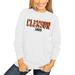 Women's White Clemson Tigers No Time to Tie Dye Long Sleeve T-Shirt