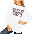 Women's White Texas Tech Red Raiders It's A Win Vintage Vibe Long Sleeve T-Shirt