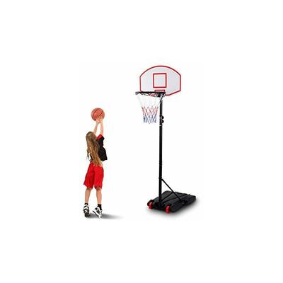 Costway - Basketballkorb Outdoor, Basketballstaender von 180 bis 210cm hoehenverstellbar,