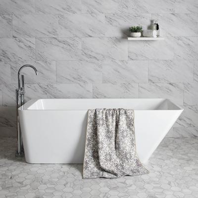 Randolph Morris Hannah 59 Inch Acrylic Contemporary Freestanding Bathtub - No Faucet Drillings RMBP17-60-PB