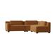 Orange/Brown Sectional - My Chic Nest Alisa 108" Wide Right Hand Facing Sofa & Chaise w/ Ottoman | 24 H x 108 W x 94 D in | Wayfair