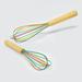 Cook Pro 8.75" Silicone Tri-color Whisk w/ Wooden Handle Silicone in Brown | 10.3" | Wayfair 042