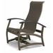 Red Barrel Studio® Hinch Marine Grade Sling Hidden Motion Chat Swivel Patio Chair in Gray/Brown | 39 H x 27.5 W x 28.5 D in | Wayfair