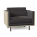Armchair - Maria Yee Maxwell 36.25" Wide Armchair Wood/Fabric in Gray/White/Black | 32.25 H x 36.25 W x 32.5 D in | Wayfair 265-109120021F81R08