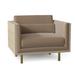 Armchair - Maria Yee Maxwell 36.25" Wide Armchair Wood/Fabric in Gray/Yellow/Brown | 32.25 H x 36.25 W x 32.5 D in | Wayfair 265-109120150F65F/FR31