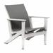 Telescope Casual Wexler Sling Patio Chair Plastic in Gray/White | 33 H x 29.25 W x 28 D in | Wayfair 6W7631601