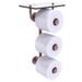 Charlton Home® Beresford Wall Mount Toilet Paper Holder w/ Glass Shelf Metal in Brown | 15.6 H x 7.8 W x 8.5 D in | Wayfair