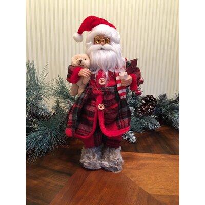 The Holiday Aisle® African American Santa w/ Tree & List Nutcracker Wood in Brown | 14 H x 4.5 W x 4 D in | Wayfair