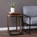 Trent Austin Design® Newton St Loe C Table Nesting Tables Wood/Metal in Black/Brown/Gray | 24.75 H x 18.25 W x 15.5 D in | Wayfair