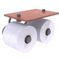 Charlton Home® Dalston Wall Mount Toilet Paper Holder w/ Wood Shelf Metal in Gray | 5.2 H x 8.5 W x 7.15 D in | Wayfair P1000-24-2S-IRW-GYM