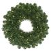The Holiday Aisle® Oregon 84" Lighted Polyvinyl Chloride (PVC) Wreath Traditional Faux in Green/White | 96" H x 96" W x 5" D | Wayfair