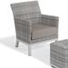 Brayden Studio® Saleem Patio Chair w/ Cushion Wicker/Rattan in Gray | 32.5 H x 27 W x 28 D in | Wayfair 3CEFE98643D34D858A04D5728BB6BD79