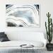 Everly Quinn Abstract Marea Agate Crystals by Oliver Gal - Graphic Art Print Paper in Blue/White | 30 W x 2 D in | Wayfair