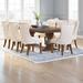 Laurel Foundry Modern Farmhouse® Rackley Extendable Dining Set Wood/Upholstered Chairs in Brown, Size 30.0 H in | Wayfair