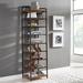 Birch Lane™ Derek 25" W Closet System Walk-In Tower Solid + Manufactured Wood/Wire/Metal in Brown/Yellow | 90 H x 25 W x 20 D in | Wayfair