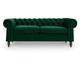 Wilson - Canapé 3 places Chesterfield en velours vert - Vert