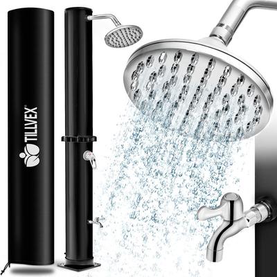 Tillvex - Solardusche 20L Schwarz inklusive Schutzhaube Gartendusche Pooldusche Camping Pool Solar Image