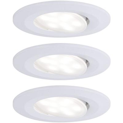 Paulmann Calla LED-Bad-Einbauleuchte 3er Set 18 W IP65 Weiß (matt) Image