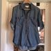 Anthropologie Tops | Anthropologie Cloth And Stone Pin Dot Denim Shirt | Color: Blue/White | Size: M