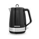 Morphy Richards Illumination 1.7L Jug Kettle, Rapid Boil, Boil Dry Protection, Pull off Lid, Limescale Filter, Easy View Window, 360 Cordless Base, Stainless Steel, Black , 108020