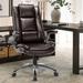 The Twillery Co.® Marisol High Back Ergonomic Executive Chair Upholstered/Metal in Gray/Black | 49 H x 27.5 W x 29.1 D in | Wayfair