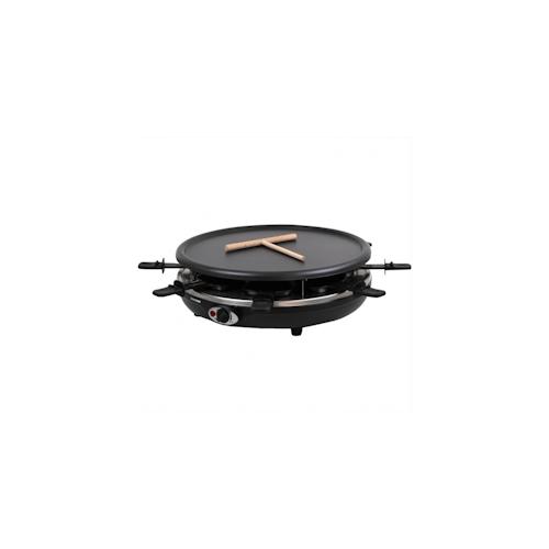 Syntrox Raclette-Grill Set Waadt mit Fondue und Wechselplatten