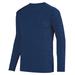 Augusta Sportswear 2903 Adult Shadow Tonal Heather Long-Sleeve Training T-Shirt in Navy Blue size Large | Polyester