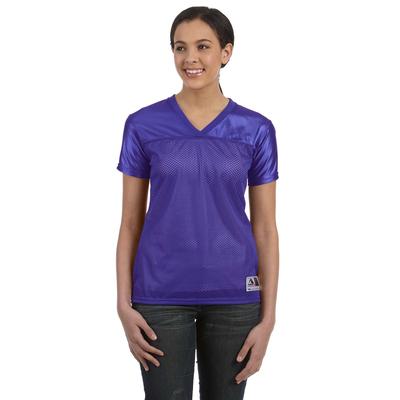 Augusta Sportswear 250 Women's Junior fit Stadium Replica Football Jersey T-Shirt in Purple size Medium | Polyester