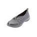 Wide Width Women's CV Sport Greer Slip On Sneaker by Comfortview in Dark Grey (Size 8 1/2 W)