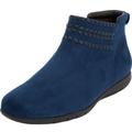 Wide Width Women's The Farren Bootie by Comfortview in Dark Denim (Size 8 1/2 W)