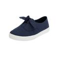 Extra Wide Width Women's The Anzani Slip On Sneaker by Comfortview in Navy (Size 10 1/2 WW)