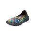 Women's CV Sport Ria Slip On Sneaker by Comfortview in Black Multi (Size 8 M)