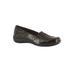 Wide Width Women's Purpose Slip-On by Easy Street® in Brown Patent Croc (Size 10 W)