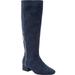 Extra Wide Width Women's The Ivana Wide Calf Boot by Comfortview in Navy (Size 7 1/2 WW)