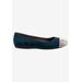 Women's Sonoma Cap Toe Flat by SoftWalk in Navy (Size 10 M)