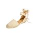 Wide Width Women's The Shayla Flat Espadrille by Comfortview in Light Tan (Size 8 1/2 W)