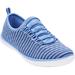 Extra Wide Width Women's CV Sport Ariya Slip On Sneaker by Comfortview in French Blue (Size 11 WW)