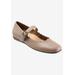 Wide Width Women's Sugar Flat by Trotters in Dark Taupe (Size 8 1/2 W)