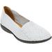 Wide Width Women's The Bethany Flat by Comfortview in White (Size 9 1/2 W)