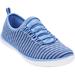Wide Width Women's CV Sport Ariya Slip On Sneaker by Comfortview in French Blue (Size 7 W)