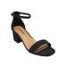 Extra Wide Width Women's The Orly Sandal by Comfortview in Black (Size 8 1/2 WW)