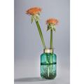Kare Design Vase Positano Belly, Green, 28cm, handblown glass vase, room decor, round flower vase