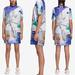 Adidas Dresses | Adidas X Farm Tropical Palm Leaf Dress Nwot Xs | Color: Blue/Gray | Size: Xs