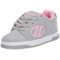 HEELYS Voyager Tennis Shoe, Grey/Light Pink, 2 UK