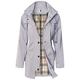Women's Long Hooded Rain Jacket Outdoor Raincoat Windbreaker Grey S