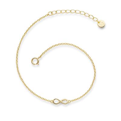 Glanzstücke München Armband Infinity Sterling Silber in Gelbgold 17,0 cm Basislänge + 3,0 Verlängerung Damen Image