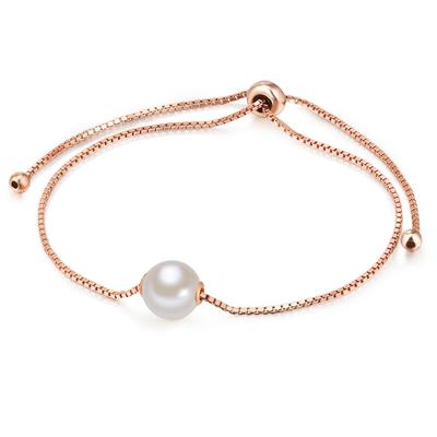 Valero Pearls - Armband Gelbvergoldet Süßwasser-Zuchtperle weiß Armbänder & Armreife 1 ct Damen