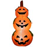 Costway 5 Feet Halloween Inflatable 3-Pumpkin Stack Ghost