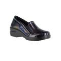 Wide Width Women's Leeza Slip-On by Easy Street in Iridescent Patent (Size 9 W)