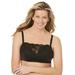 Plus Size Women's Lace Wireless Cami Bra by Comfort Choice in Black (Size 52 DDD)